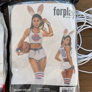 Forplay Women's Bunny Squad Costume - White and Brown